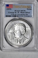 (2020) George H.W. Bush Coins&Chronicles Set Silver Medal PCGS MS70 K14399