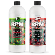 Fritz RPM Elements Part 1 & 2 Alkalinity & Calcium 2x 32oz for Reef Aquariums