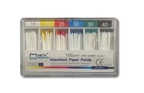 Meta Biomed Sterile Color Coded Paper Points All Size sliding box .02-.04-.06 - Picture 26 of 27