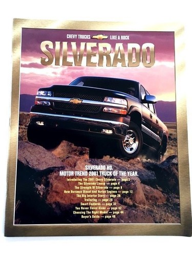 2001 Chevrolet Silverado Truck 50-page Sales Brochure Catalog - 1500 2500 3500 - Picture 1 of 10