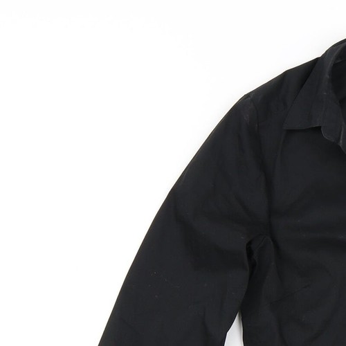 H&M Womens Black Polyester Blend Button-Up Size 32ed - Picture 3 of 12