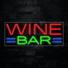 Wine Bar LED Neon Sign 30"L x 12"H #31505