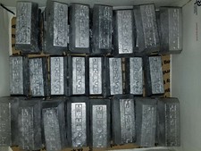 10 lbs Cleaned Hard Lead Ingots for all your lead needs FREE FedEx SHIPPING 