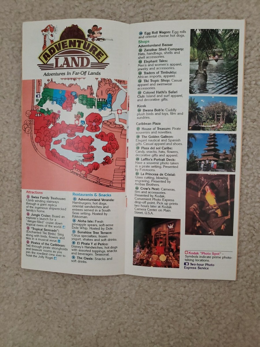1989 Magic Kingdom Walt Disney World Amusement Park Brochure