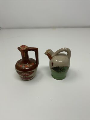 Pair Of Antique 1950s Mohawk Advertising Miniature Jugs