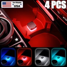 4x Mini USB LED Light Car Interior Neon Atmosphere Ambient Lamp Bulb Accessories