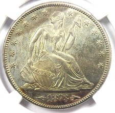 1873 Arrows Seated Liberty Half Dollar 50C Coin - NGC Uncirculated Detail UNC MS