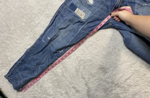 Polo Ralph Lauren Avery Boyfriend Jeans Patchwork Quilt Fabric Cottage Indie 29 - Picture 8 of 8