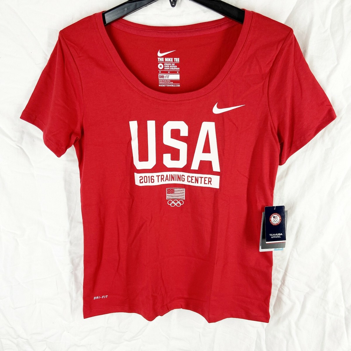 Nike Womens Dri-Fit Red 2016 Team USA Olympics Apparel T-shirt