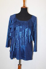 Elementz Sz L Royal Blue Metallic Animal Prin...