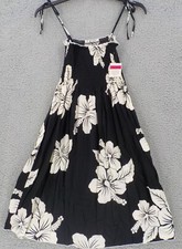 FAVANT SUNDRESS WOMENS ONE SZ BLACK WHITE SHORT ELASTIC TUBE SPAGHETTI STRAP NWT