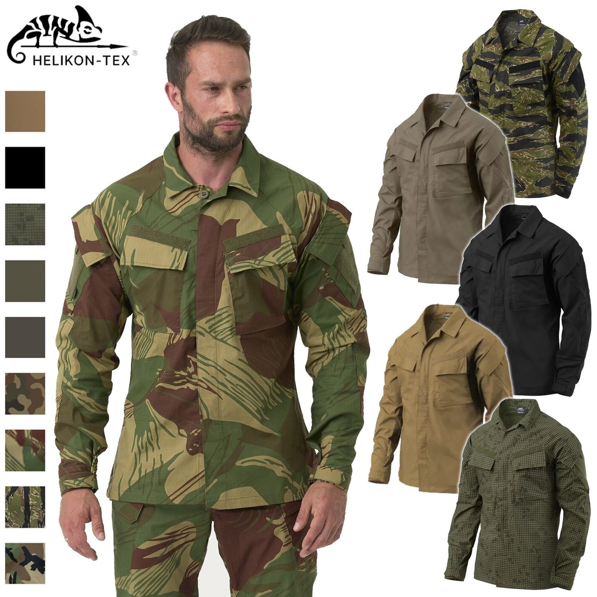 Tactical Shirt Helikon Tex RAID Combat Field Jacket Tiger