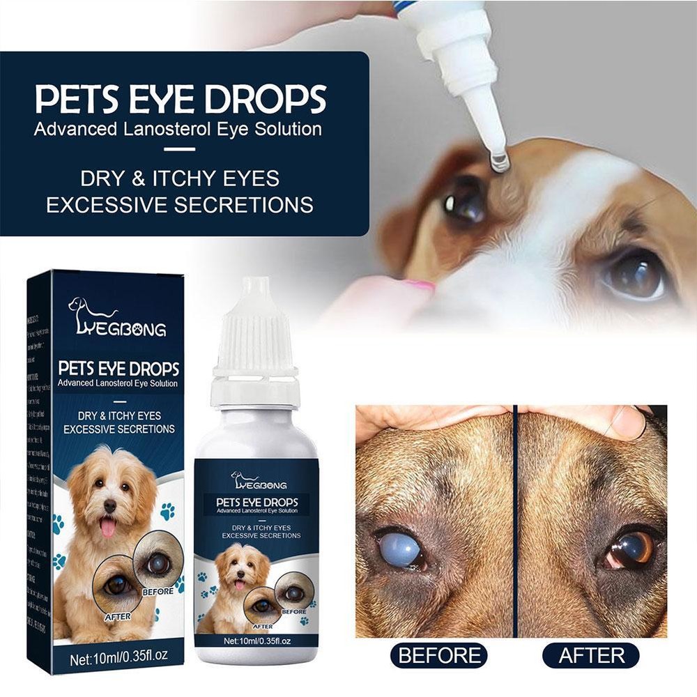 Pet Eye Drops For Dog & Cats Lanosterol Solution Improve Eye New-Health
