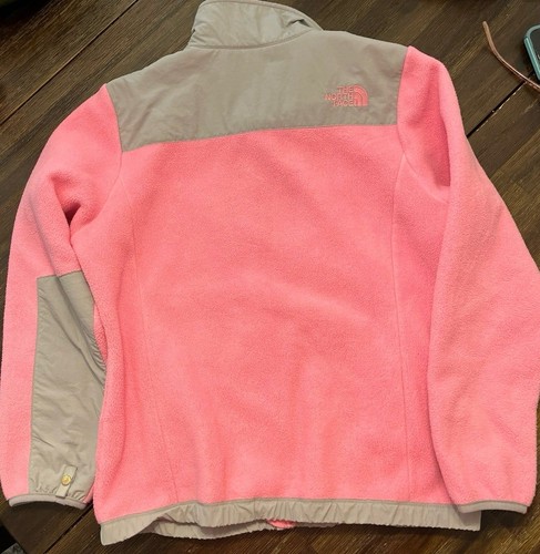 The North Face Girls Pink and Gray Fleece Jacket with full zipper - Size 14/16 - Picture 2 of 4