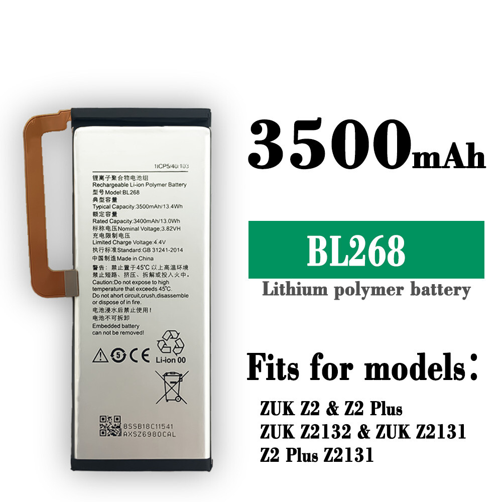 Li-ion New Battery For Lenovo zuk Z2 Z2131 Z2 Plus BL268