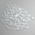 100pcs Clear 2-Holes Round Resin Buttons Sewing 7/9/10/11/12/14/15/18/20/23/25mm
