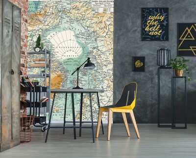 3D World Map ZHUA7345 Wallpaper Wall Murals Removable Self-adhesive Ann 24