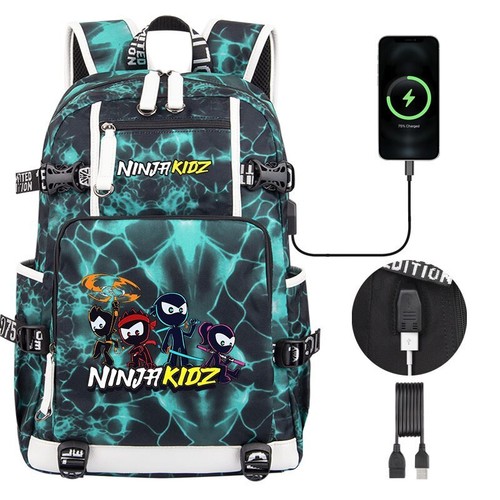 NINJA KIDZ Backpack school bag school backpack USB Laptop Bagpack fashion bag - Picture 32 of 42