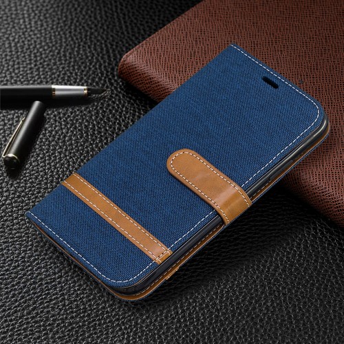 Case For Samsung S25 S24 Ultra S23FE S10 S8 S9 S7 Denim Leather Card Wallet Flip - Picture 9 of 21