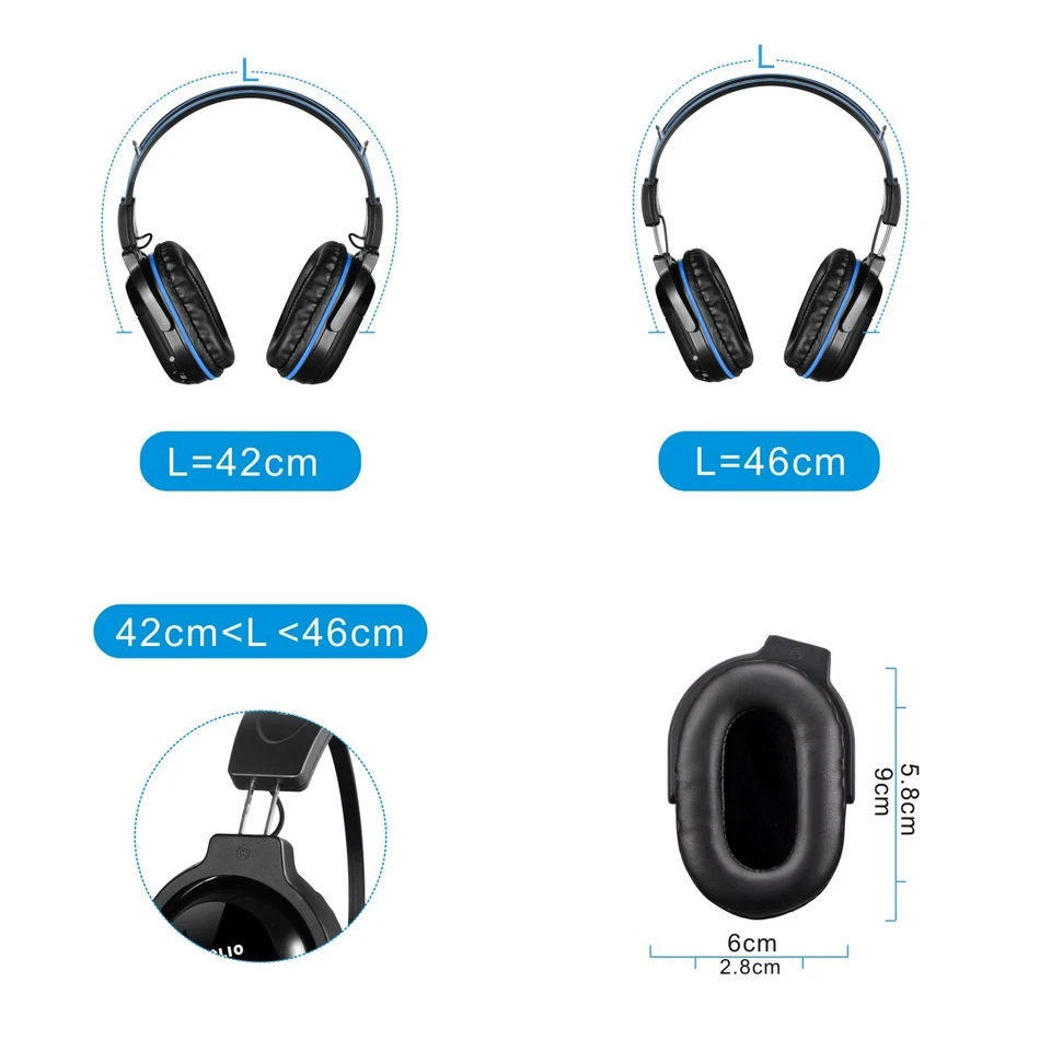 SIMOLIO Wireless Headphones for Buick Enclave 2002-2017 DVD system  New (4pack) - Image 2 of 4