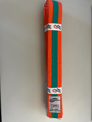 Pro Touch Budo Gürtel Zweifarbig orange/grün 300cm