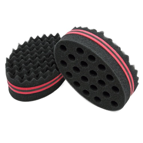 2pcs Magic Barber Dreads Locking Afro Curl Wave Oval Big Holes Hair Twist Sponge - Picture 8 of 12