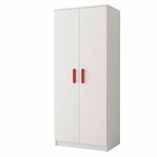 Kleiderschrank mit Kleiderstange Schrank Dreht&uuml;ren Kinderzimmer Modern Jonas 06