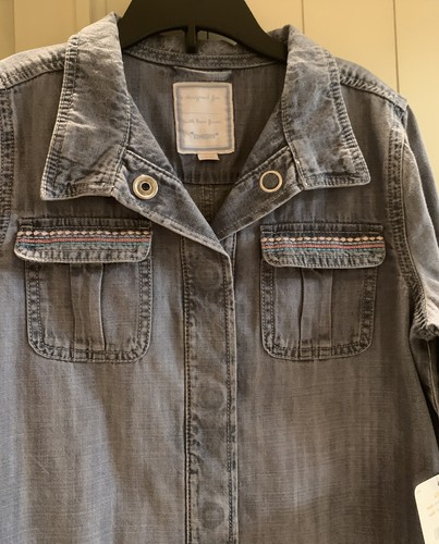 Gymboree Girls Blue Denim Jean Jacket Size Large 10-12 Snap Button NEW NWT ๐ - Picture 6 of 7