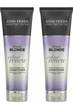2X JOHN FRIEDA SHEER BLONDE COLOUR RENEW TONE-CORRECTING CONDITIONER 250ML EACH