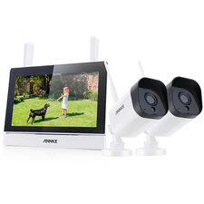 ANNKE Wireless 4CH NVR 7" Monitor 3MP Security Camera System Two-Way Audio WIFI