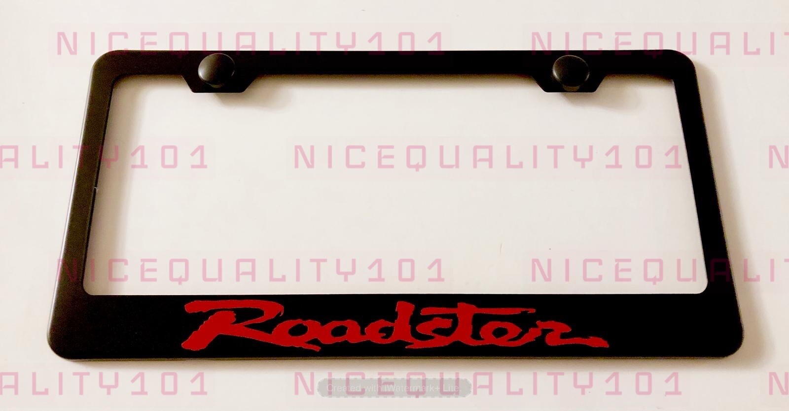 Roadster Stainless Steel Finished License Plate Frame Holder Rust Free