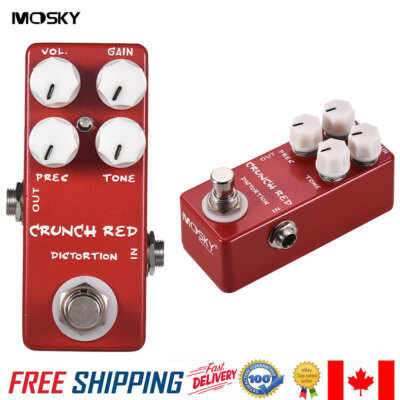 Mosky Crunch Red Distortion Overdrive Guitar Effect Pedal True Bypass Footswitch