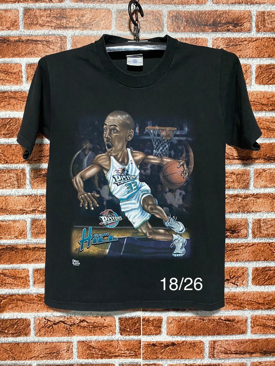 Vintage Grant Hill Detroit Pistons #33 Pro Player T-shirt NBA Size