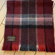 Vintage ELLIOT GANT for HANDCRAFT INC. Wool Plaid Scarf Western Germany 1970s