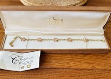 Rare 9ct Yellow Rose Gold Hallmarked Clogau Bracelet Welsh Gold 7.2 g 19cm