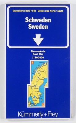 1990 Kümmerly+Frey STREET MAP OF SWEDEN in slipcase 1:800000 scale