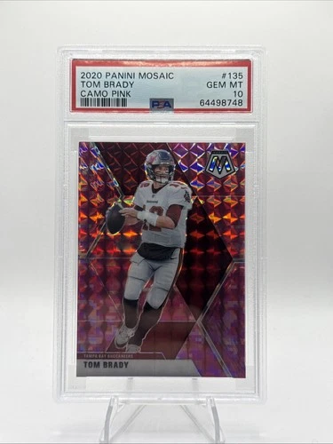 2020 Mosaic Tom Brady Camo Pink Mosaic #135 PSA 10 Tampa Bay Buccaneers