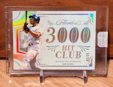 Rickey Henderson 2025 Flawless 3,000 Hit Club Triple Diamond 5/25 | HOF | Padres