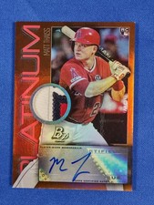 2020 Bowman Platinum Matt Thaiss RC Platinum Pieces Jersey Auto Relic SSP #3/25 
