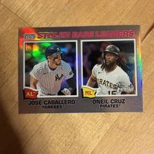 2026 Topps Heritage Chrome Refractor #4 Oneil Cruz/José Caballero Pittsburgh