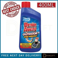 DUZZIT DRAIN AWAY UNBLOCKER 400ML OUTDOOR HEAVY DUTY CLEANER POWER INSTANT NEW