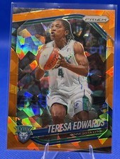 2025 Panini Prizm WNBA #126 Teresa Edwards Ice Orange Prizms