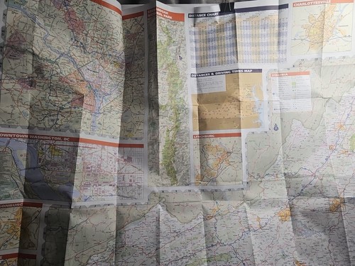 Virginia State Road Map Easy To Read Rand McNally 2011 Index Points Of Interests - Picture 5 of 6