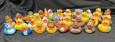 Lot Of 35 Assorted Rubber Duckies Ducks Variety Mix Jeep Dashboard Unbranded