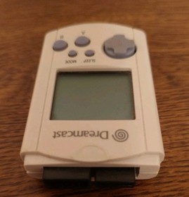 Sega Dreamcast VMU White OEM Tested HKT-7000 Memory Card Official Visual Unit