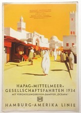 HAPAG Reiseprospekt Mittelmeer-Gesellschaftsfahrten mit dem Dampfer OCEANA 1934