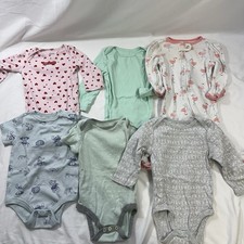 Lot Of Baby Girl Clothes 6-9 months Used And NEW 9 Pieces