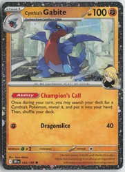 Cynthia's Gabite 103/182 Cosmos Holo - Destined Rivals