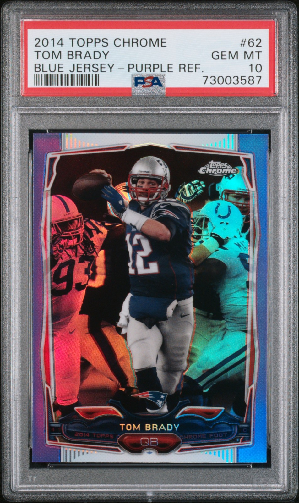2014 Topps Chrome Tom Brady Purple Refractor #62 PSA 10 GEM MINT