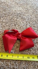 Red Grosgrain Ribbon Hair Bow Clip
